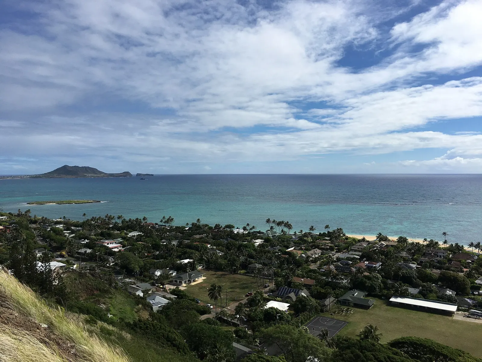 Turquoise water and the Nā Mokulua islets beyond Lanikai Beach